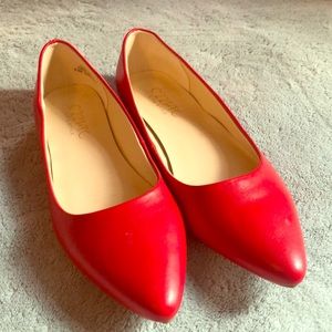CZZPTC Life Style Women’s 9.5 Red Pointed Toe Flat